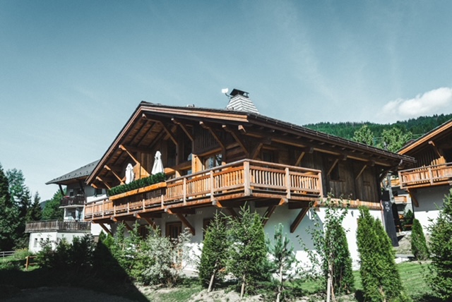Chalet exterior in the French Alps